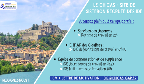 Recrutement IDE Sisteron