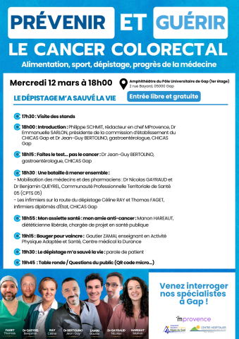 Affiche soirée rencontre débat mars bleu gap 2025