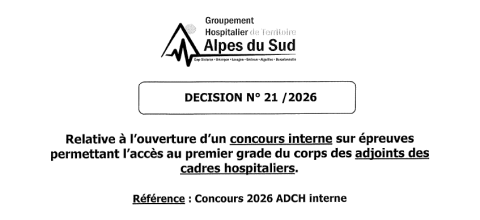 Concours interne 2026 ADCH